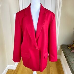Pendleton Blazer Wool Red Single Breasted Plus (18W)